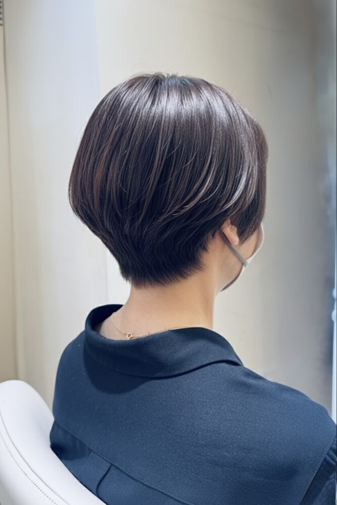 丸みのあるショートスタイル